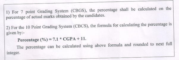 CGPA to Percentage MU
