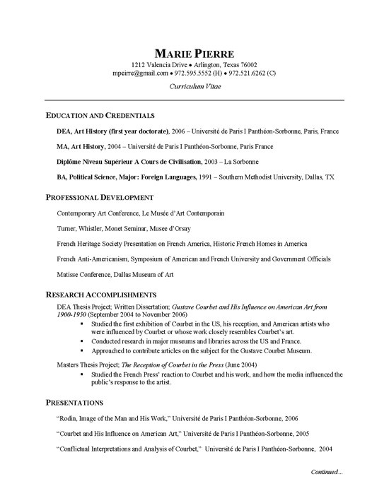 CV